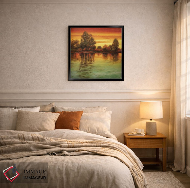 تابلو دکوراتیو غروب رودخانه ۱ اثر نیل توماس - D6B