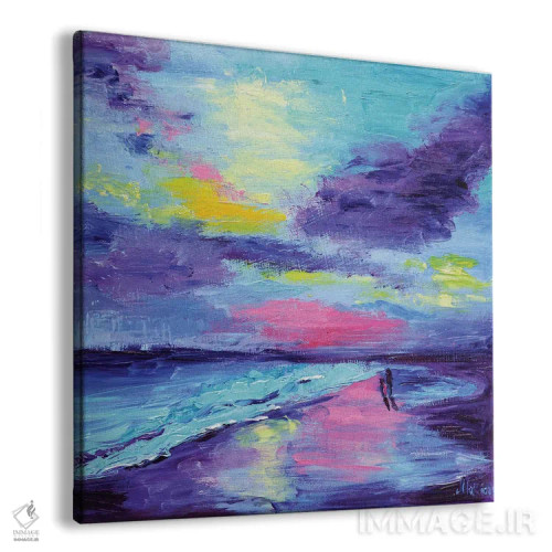 تابلو دکوراتیو منظره ساحلی اثر ناتالی مک - نمای پرسپکتیو محصول