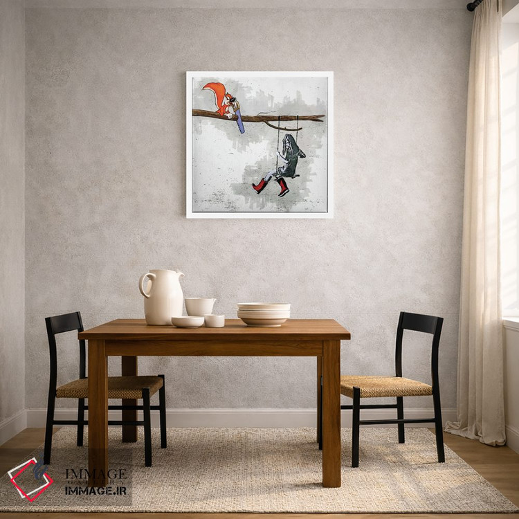 تابلو دکوراتیو بنکسی کمکم کن اثر بنی آرت - D2W