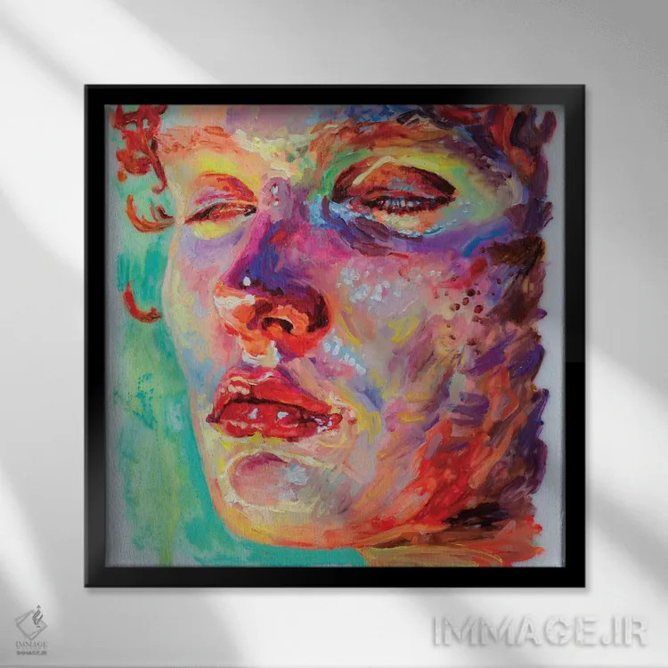 تابلو دکوراتیو مطالعه چهره نهم اثر الکساندر بالبیشف - نمای قابدار مشکی