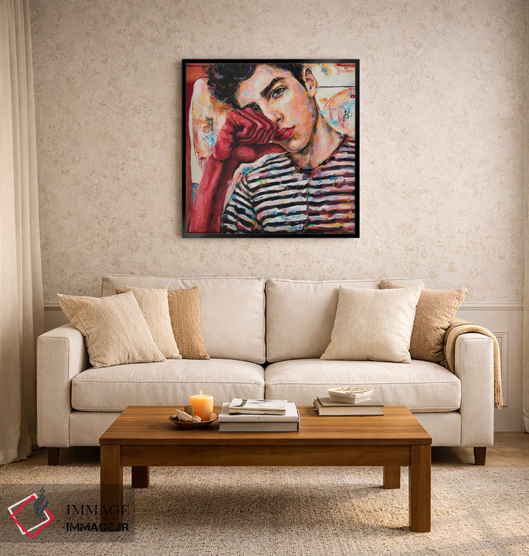 تابلو دکوراتیو دست راست قرمز اثر الکساندر بالبیشف - D2B