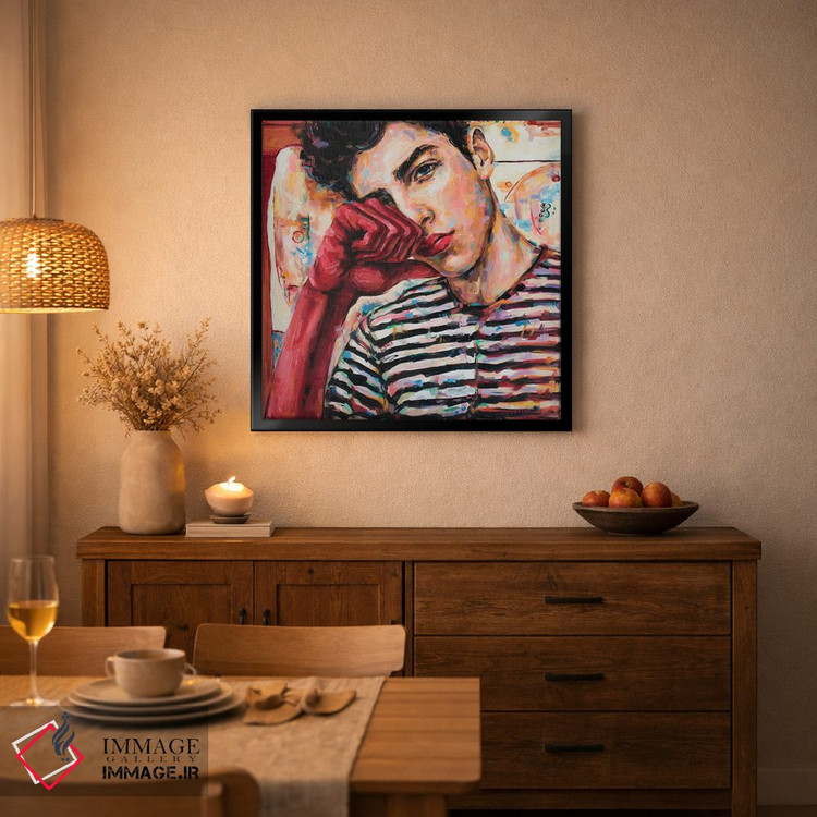 تابلو دکوراتیو دست راست قرمز اثر الکساندر بالبیشف - D3B