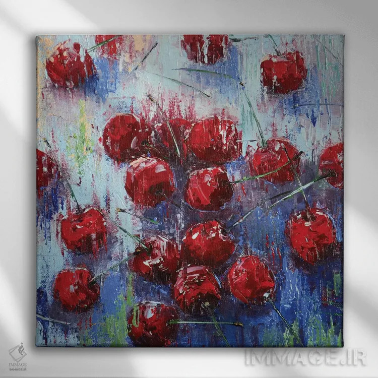 تابلو دکوراتیو گیلاس I اثر اولنا بوگاتسکا - نمای روبهرو روی دیوار
