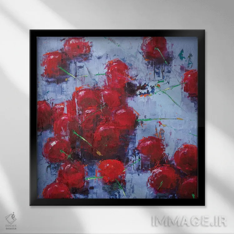 تابلو دکوراتیو گیلاس II اثر اولنا بوگاتسکا - نمای قابدار مشکی