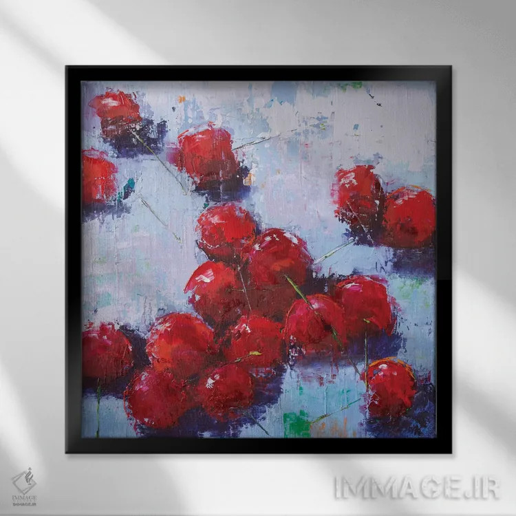 تابلو دکوراتیو گیلاس III اثر اولنا بوگاتسکا - نمای قابدار مشکی