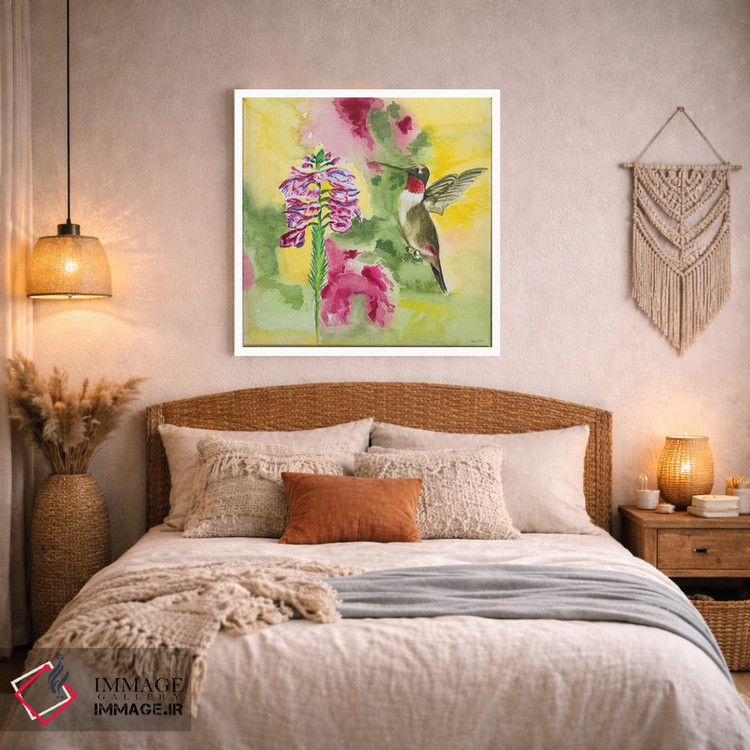 تابلو دکوراتیو مرغ مگس خوار آبرنگ اثر یان ادوم - D2W