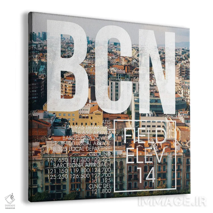 تابلو دکوراتیو پخش زنده BCN اثر ۰۸ لفت - نمای پرسپکتیو محصول
