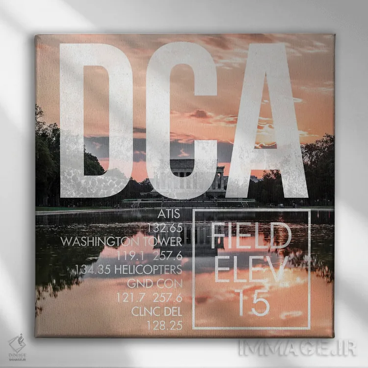تابلو دکوراتیو پخش زنده DCA اثر ۰۸ لفت - نمای روبهرو روی دیوار