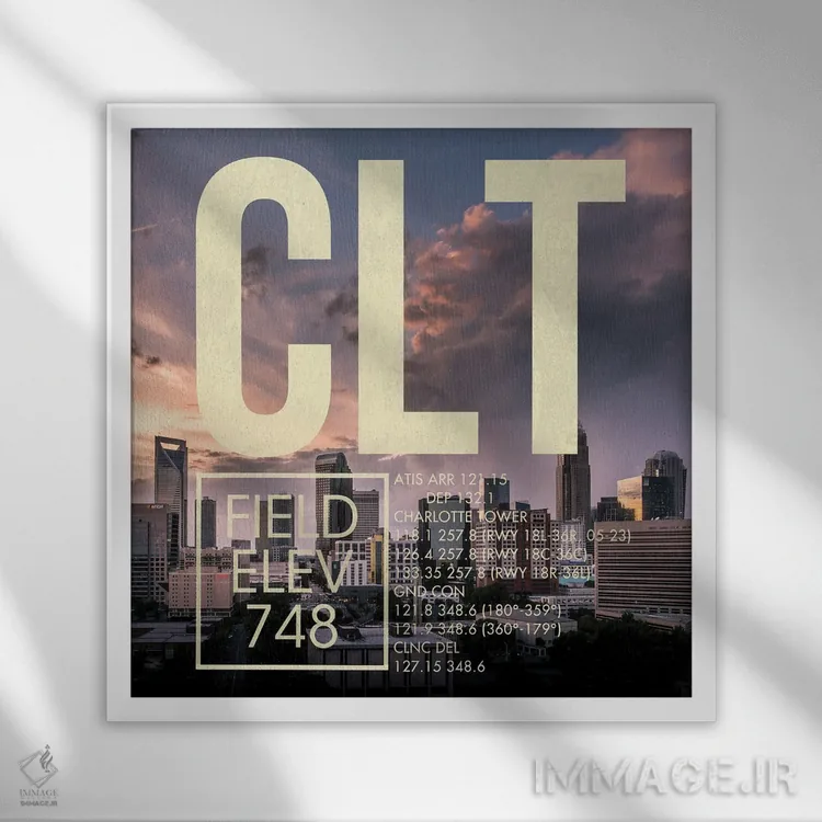 تابلو دکوراتیو پخش زنده CLT اثر ۰۸ لفت - نمای قابدار سفید