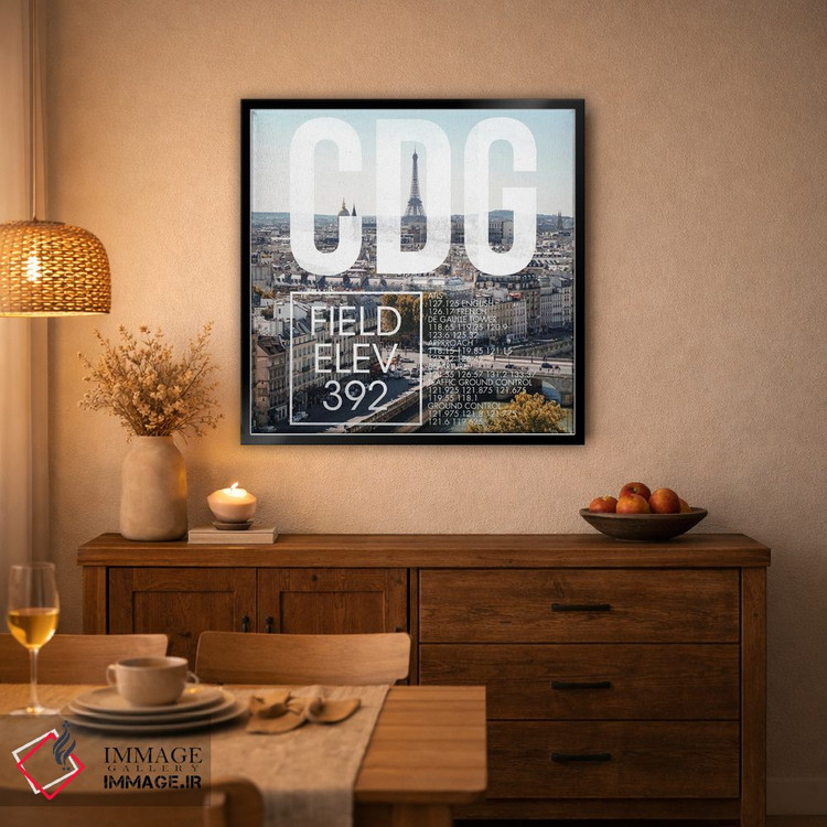 تابلو دکوراتیو پخش زنده CDG اثر ۰۸ لفت - D4B