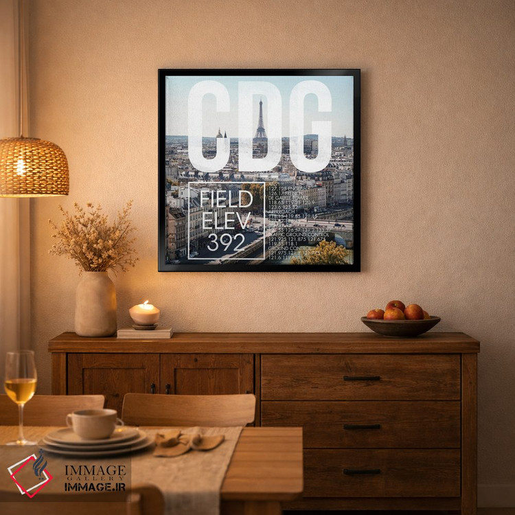 تابلو دکوراتیو پخش زنده CDG اثر ۰۸ لفت - D5B