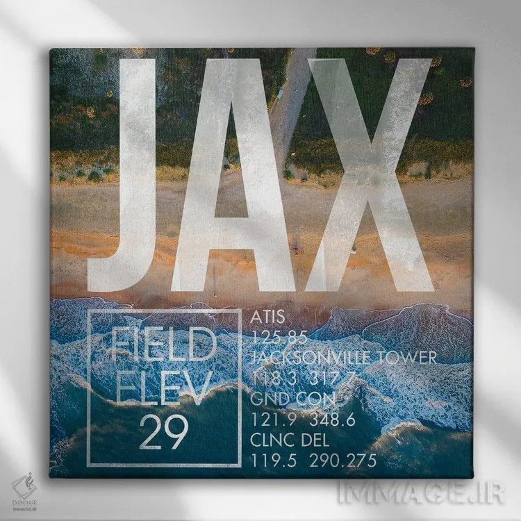 تابلو دکوراتیو پخش زنده JAX اثر ۰۸ لفت - نمای روبهرو روی دیوار