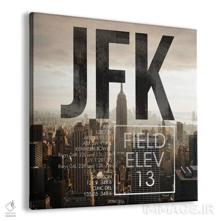 تابلو دکوراتیو پخش زنده JFK اثر ۰۸ لفت - نمای پرسپکتیو محصول
