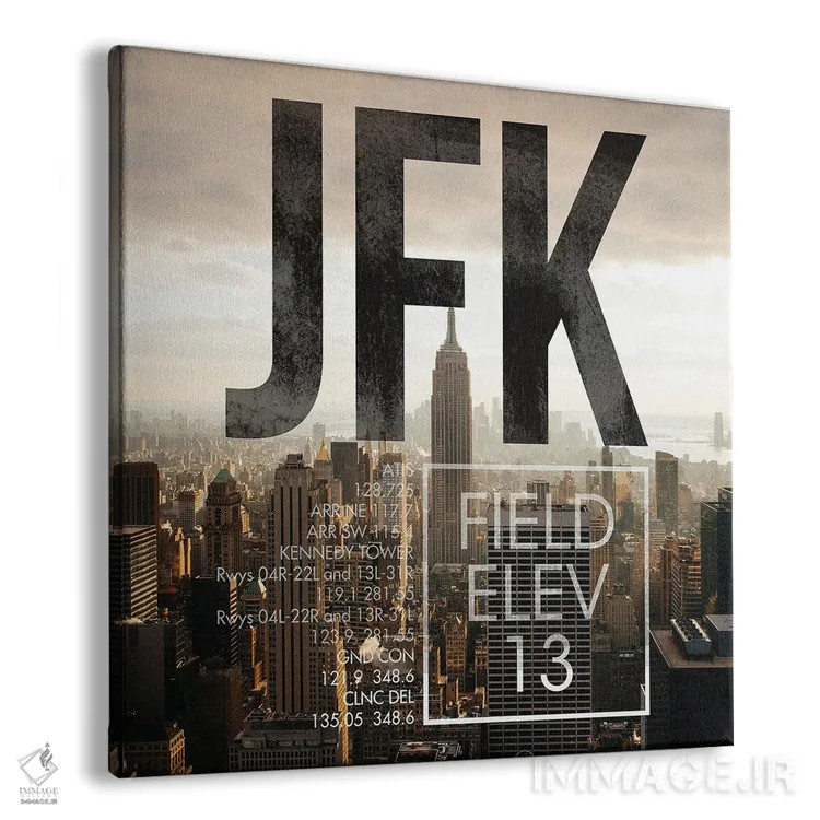 تابلو دکوراتیو پخش زنده JFK اثر ۰۸ لفت - نمای پرسپکتیو محصول