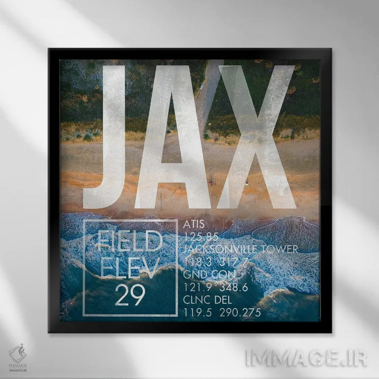 تابلو دکوراتیو پخش زنده JAX اثر ۰۸ لفت - نمای قابدار مشکی