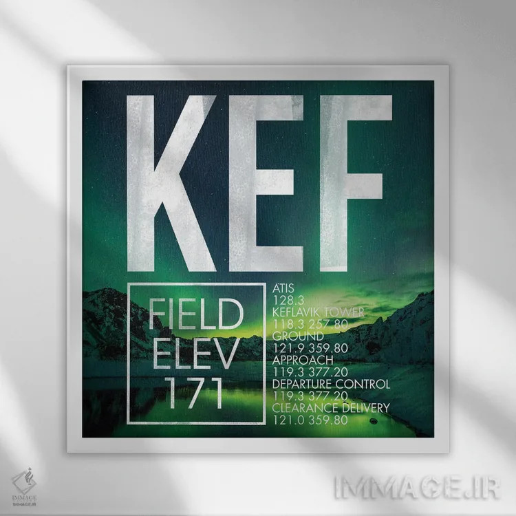 تابلو دکوراتیو پخش زنده KEF اثر ۰۸ لفت - نمای قابدار سفید