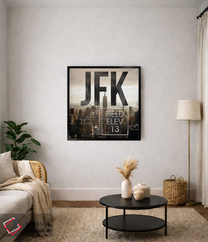 تابلو دکوراتیو پخش زنده JFK اثر ۰۸ لفت - D4B