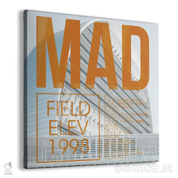 تابلو دکوراتیو پخش زنده MAD اثر ۰۸ لفت - نمای پرسپکتیو محصول