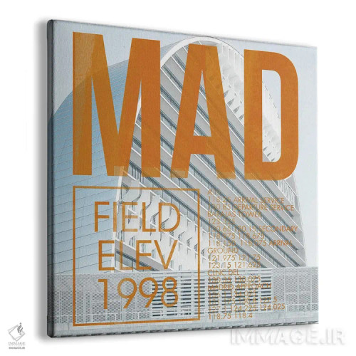 تابلو دکوراتیو پخش زنده MAD اثر ۰۸ لفت - نمای پرسپکتیو محصول