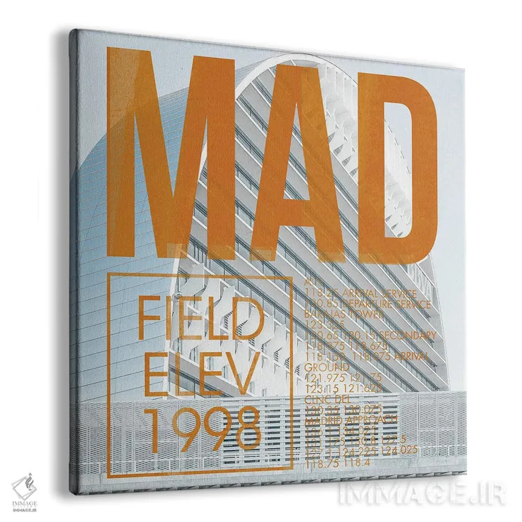 تابلو دکوراتیو پخش زنده MAD اثر ۰۸ لفت - نمای پرسپکتیو محصول