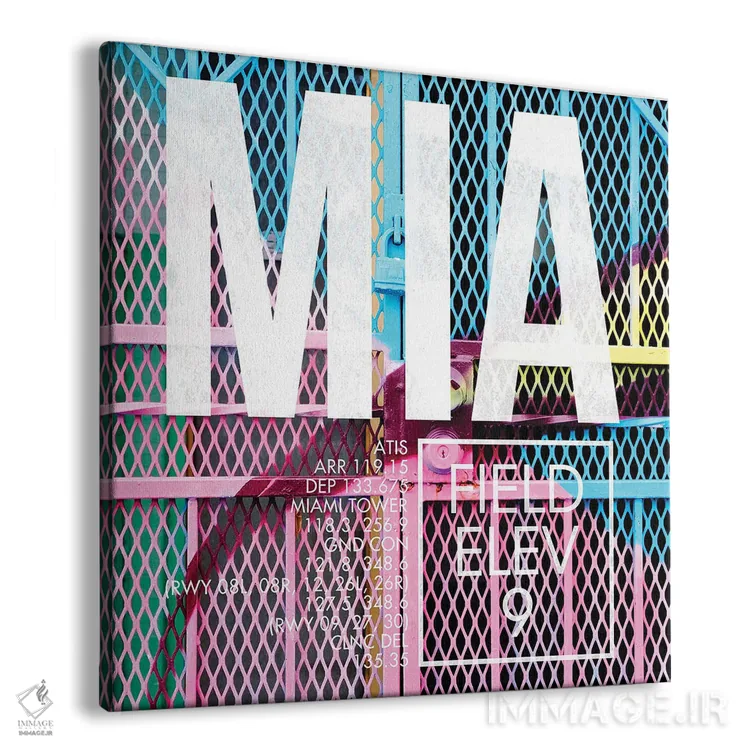 تابلو دکوراتیو پخش زنده MIA اثر ۰۸ لفت - نمای پرسپکتیو محصول