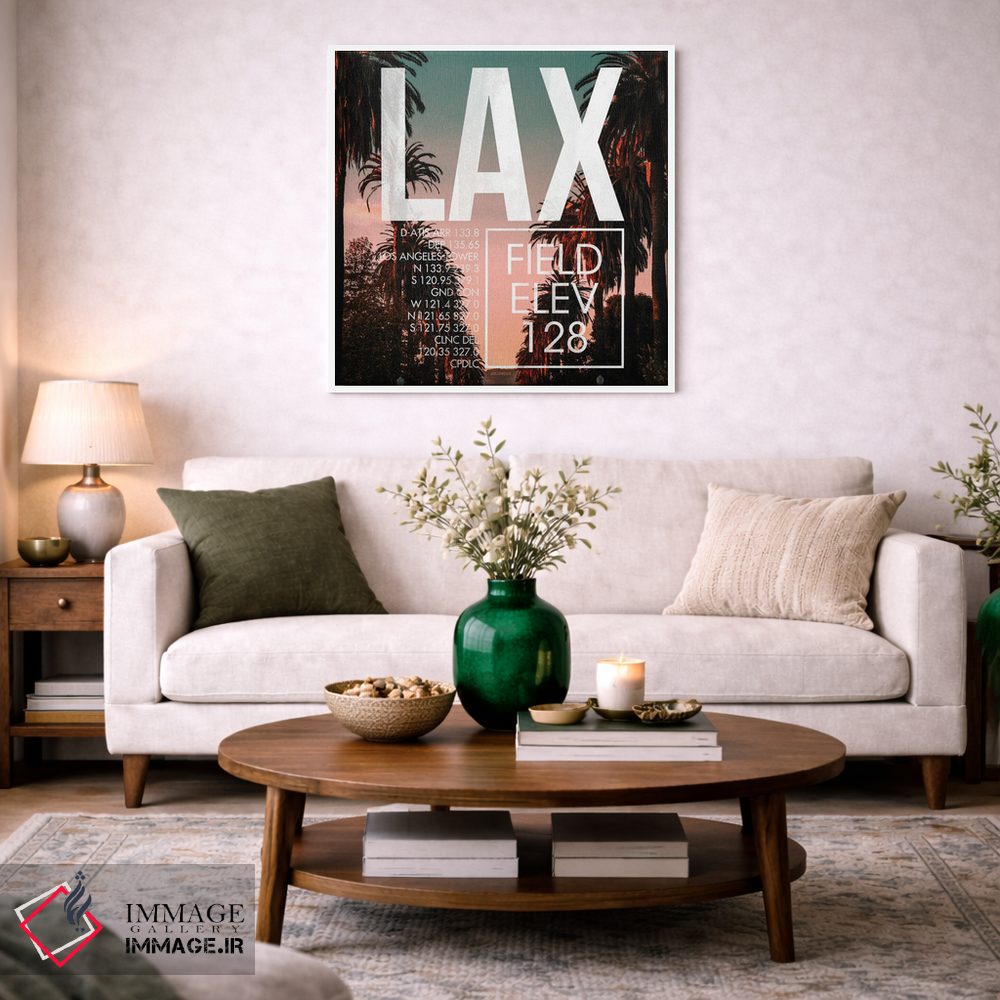 تابلو دکوراتیو پخش زنده LAX اثر ۰۸ لفت - D2W