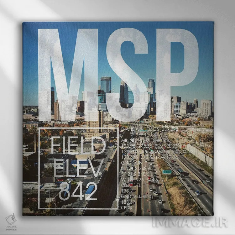 تابلو دکوراتیو پخش زنده MSP اثر ۰۸ لفت - نمای روبهرو روی دیوار