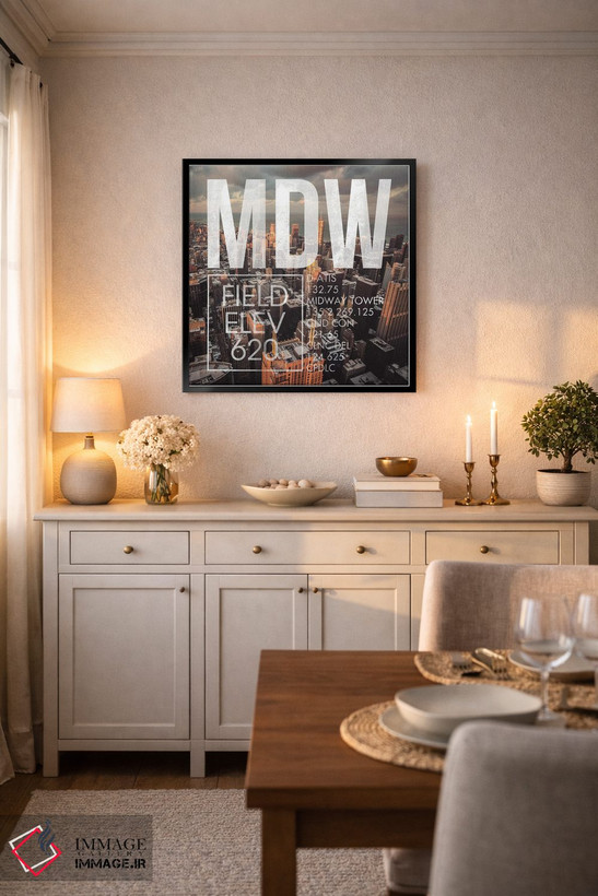تابلو دکوراتیو پخش زنده MDW اثر ۰۸ لفت - D6B