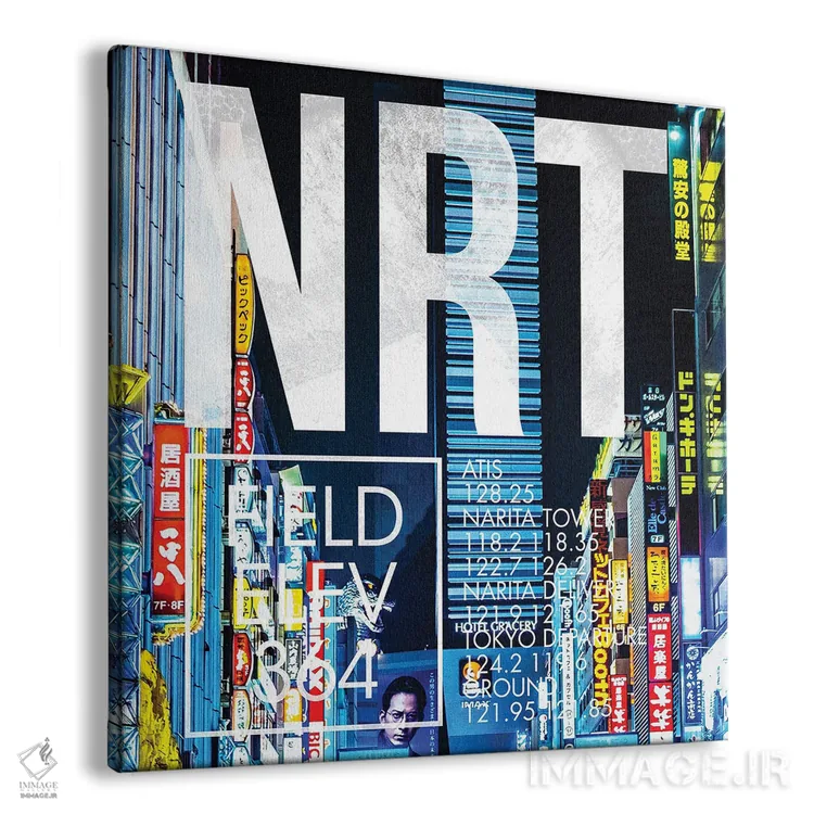 تابلو دکوراتیو پخش زنده NRT اثر ۰۸ لفت - نمای پرسپکتیو محصول