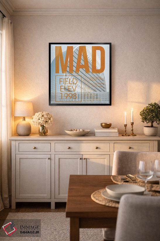 تابلو دکوراتیو پخش زنده MAD اثر ۰۸ لفت - D6B