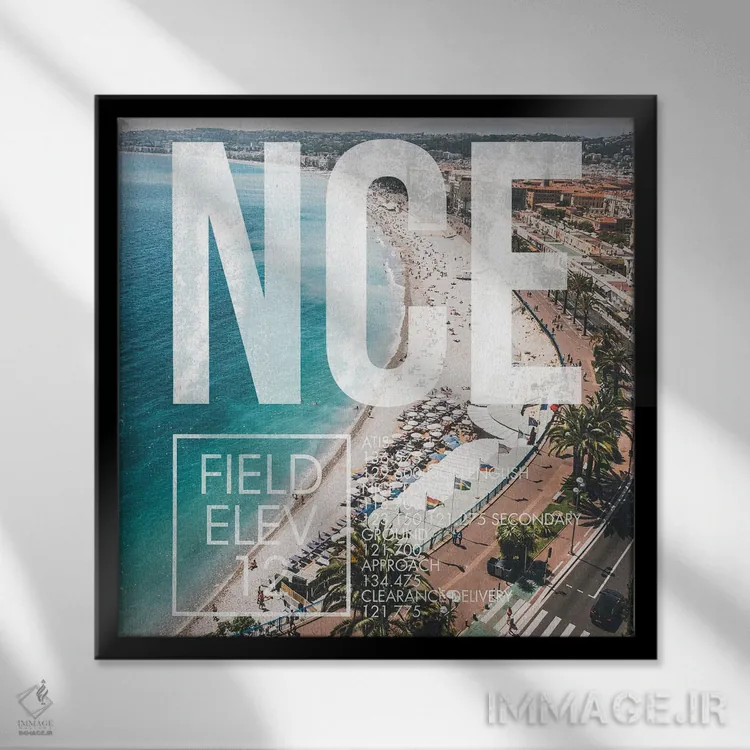 تابلو دکوراتیو پخش زنده NCE اثر ۰۸ لفت - نمای قابدار مشکی