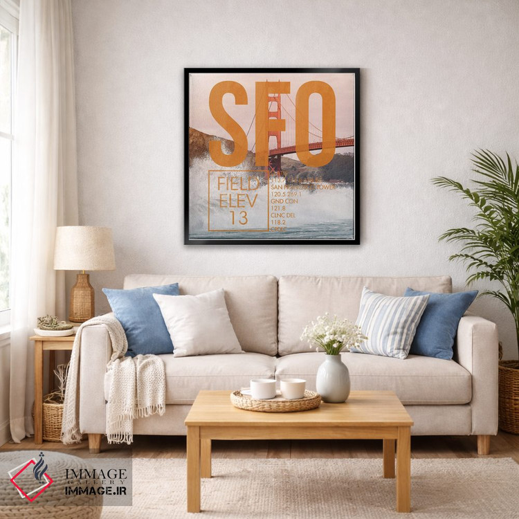تابلو دکوراتیو پخش زنده SFO اثر ۰۸ لفت - D6B