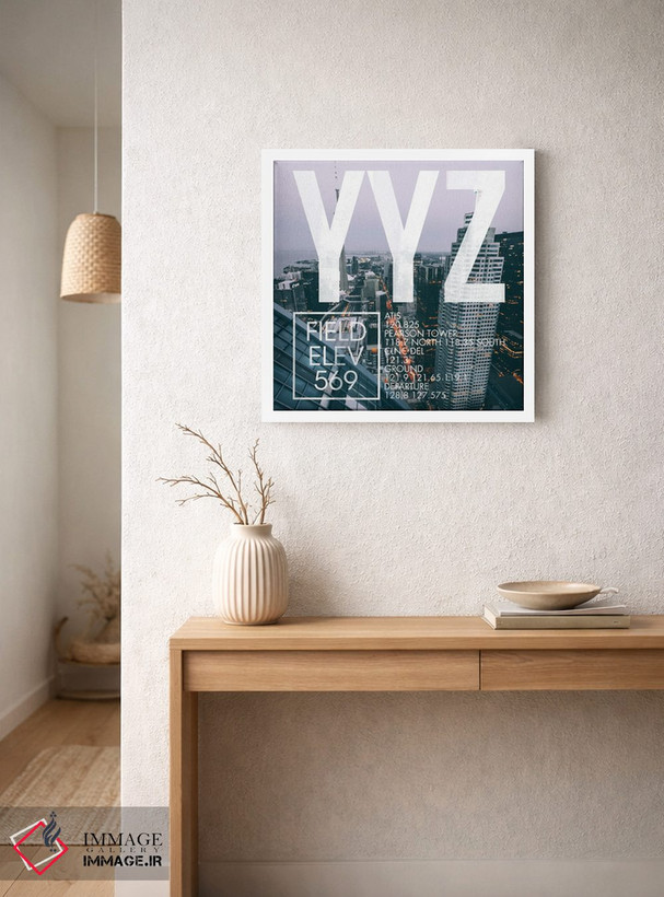 تابلو دکوراتیو پخش زنده از فرودگاه تورنتو اثر ۰۸ لفت - D3W