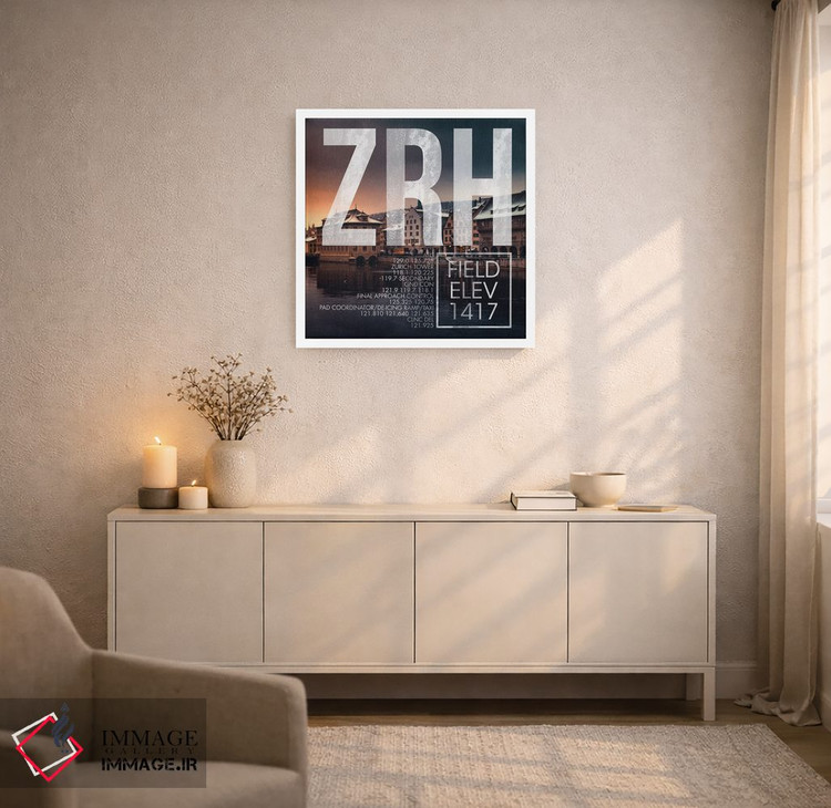 تابلو دکوراتیو پخش زنده از فرودگاه زوریخ اثر ۰۸ لفت - D4W