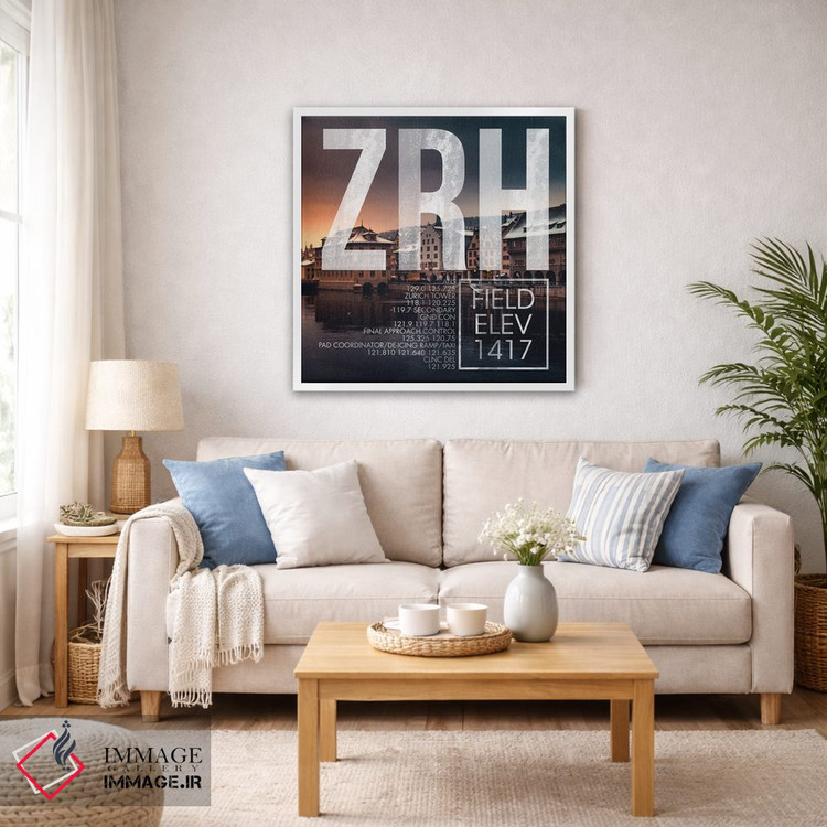 تابلو دکوراتیو پخش زنده از فرودگاه زوریخ اثر ۰۸ لفت - D5W