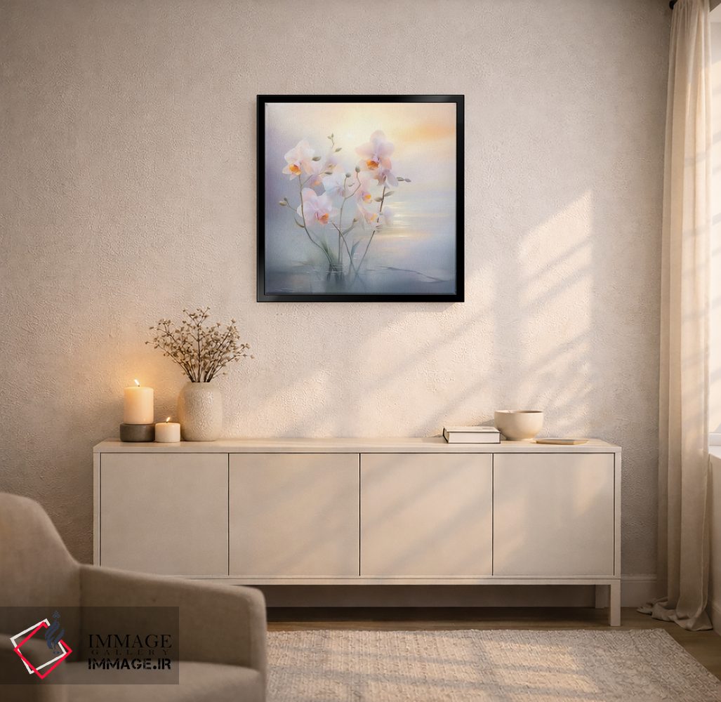تابلو دکوراتیو ارکیده ها بر دریاچه II اثر الگا ولنا - D6B