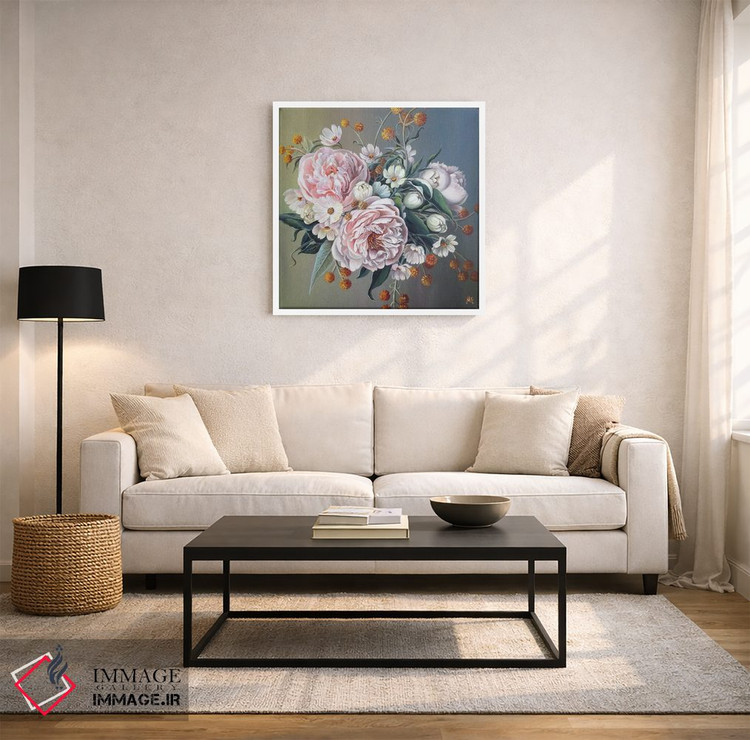 تابلو دکوراتیو دسته گل با صدتومانی اثر اولنا هونتار - D2W