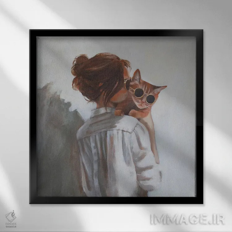 تابلو دکوراتیو پرتره ای از عشق و نور اثر اولسیا ایزمایلووا - نمای قابدار مشکی