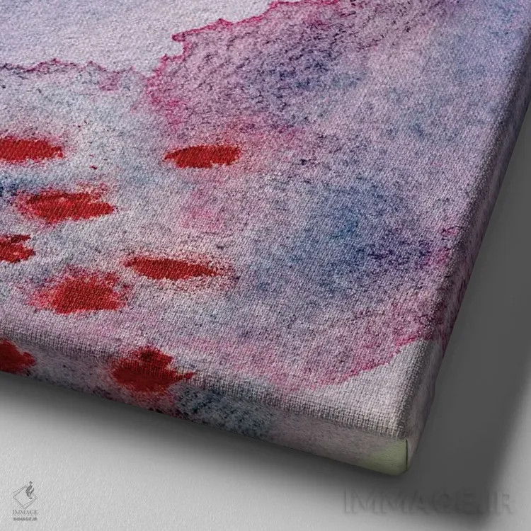 تابلو انتزاعی زنبق اثر اولیویا جوی سنت کلر - نمای نزدیک بافت بوم