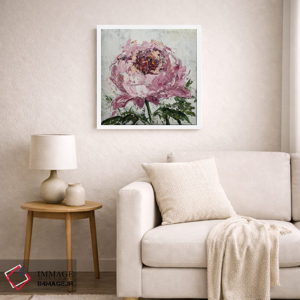 تابلو مدرن نرمی گل صدتومانی اثر اوکسانا پترووا - D5W