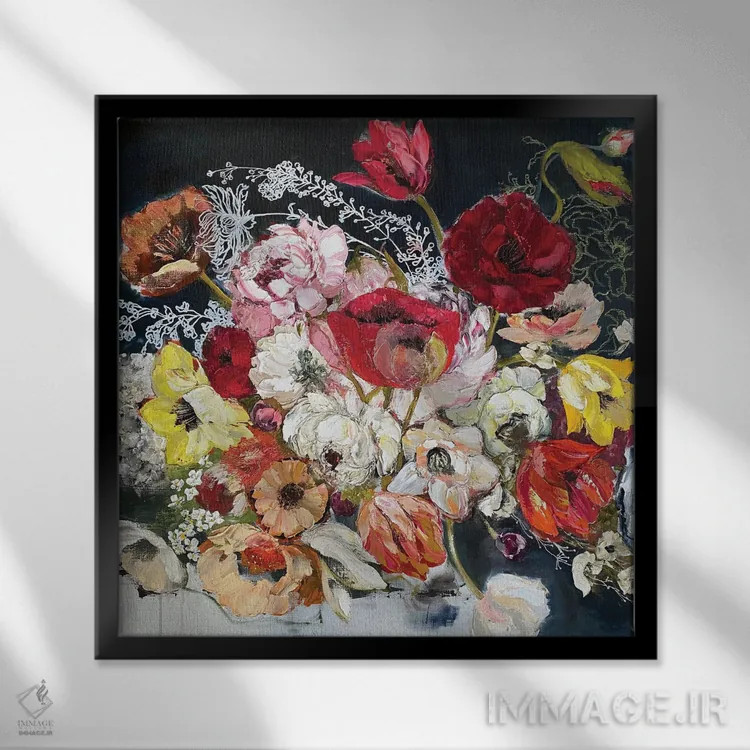 تابلو مدرن رقص در شب اثر اوکسانا پترووا - نمای قابدار مشکی