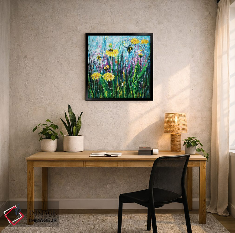 تابلو انتزاعی شکوفه های تابستانی اثر اولنا آرت - D5B