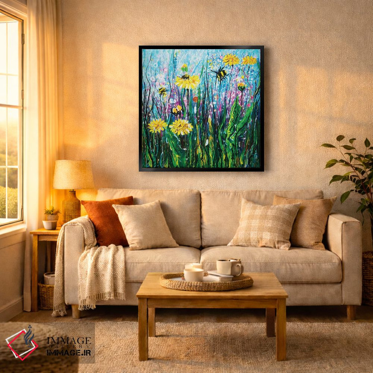 تابلو انتزاعی شکوفه های تابستانی اثر اولنا آرت - D6B