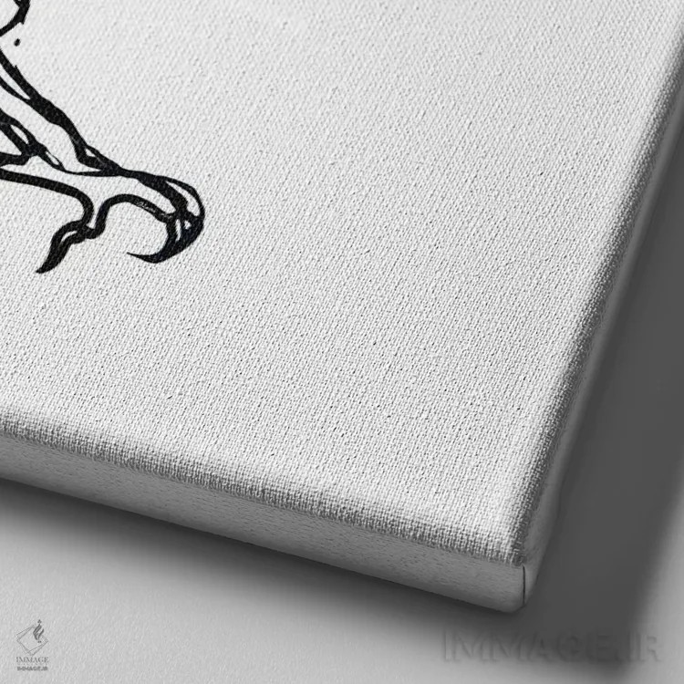 تابلو مینیمال سرت را بالا بگیر اثر اولنا آرت - نمای نزدیک بافت بوم
