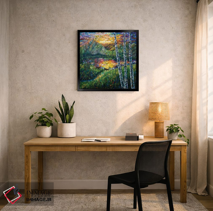 تابلو دکوراتیو چمنزار خفته اثر اولنا آرت - D6B
