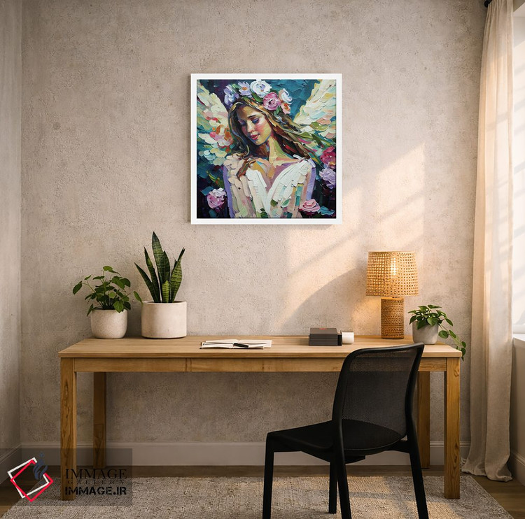 تابلو دکوراتیو فرشته اطمینان از اجابت دعاها اثر اولنا آرت - D3W