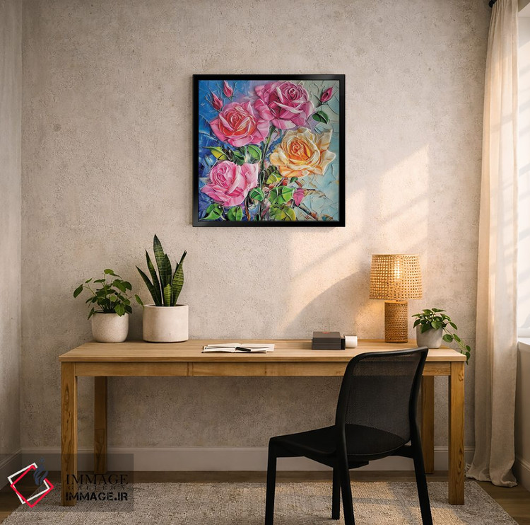 تابلو دکوراتیو باغ رز لاریسا اثر اولنا آرت - D6B