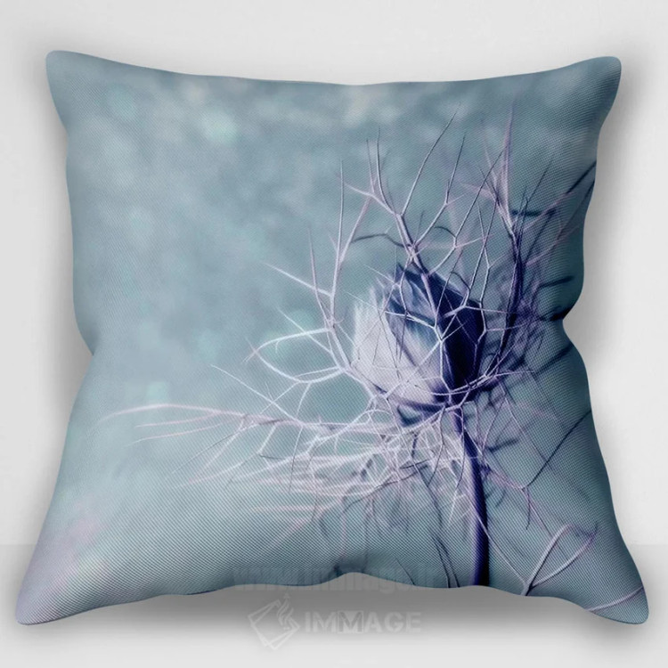 کاور کوسن «زن مجرد»، با طرح عکسهای نزدیک از گلها، با سبک عکاسی، با رنگهای غالب سفید و آبی، اثر کلودیا دروسرت