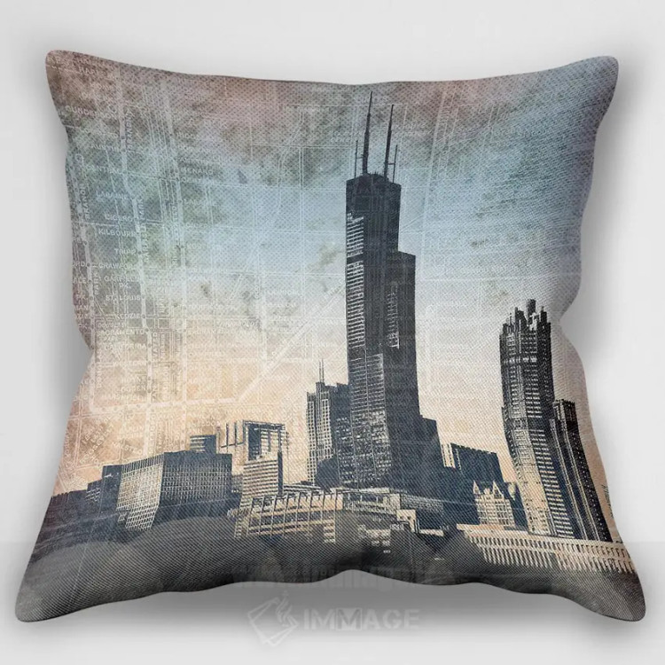 تصویر کاور کوسن «نمای افقی شیکاگو I»، اثر دن منیلی