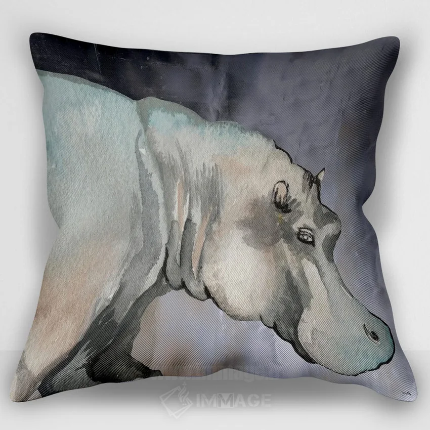 کاور کوسن «اسب‌آبی متفکر»، با سبک نقاشی روغنی، اثر الیزابت مدلی